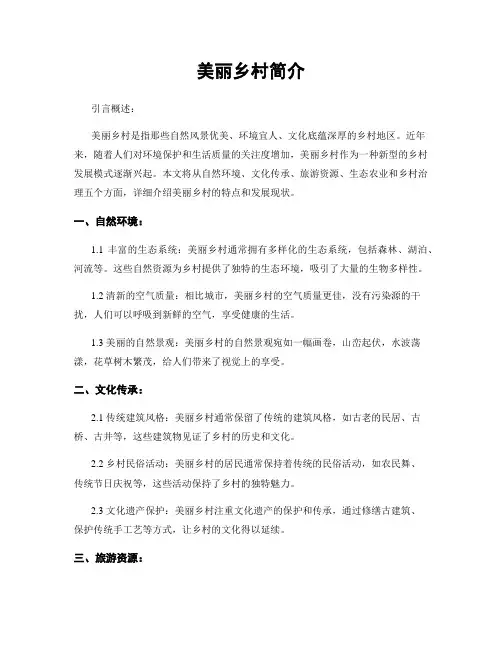 美丽乡村简介