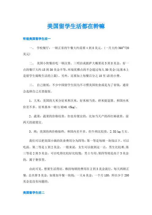 美国留学生活都在干嘛