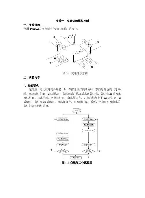实验一交通灯的模拟控制