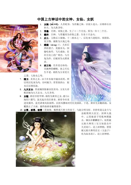 中国古代神话中的女神