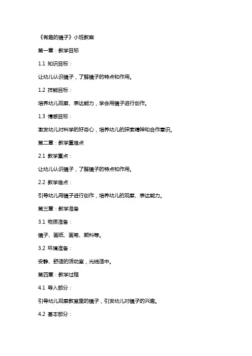 《有趣的镜子》小班教案