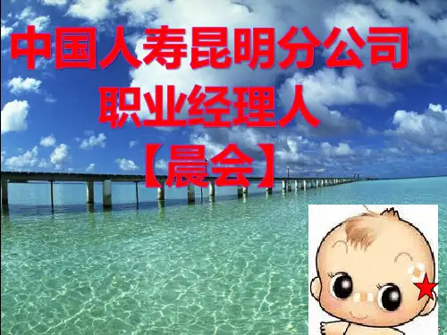 中国人寿早会模版