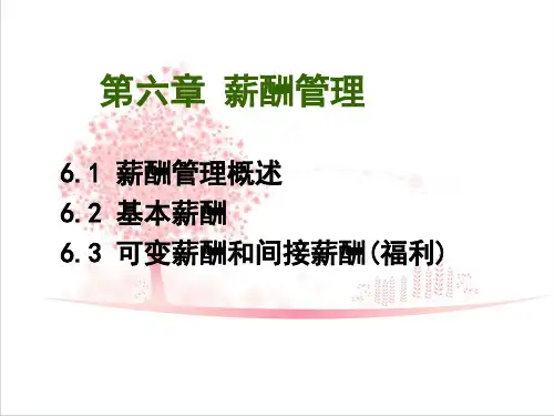 人力资源管理概论  董克用 薪酬管理