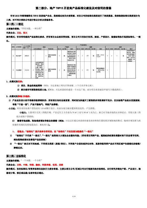 房地产大众产品标准化