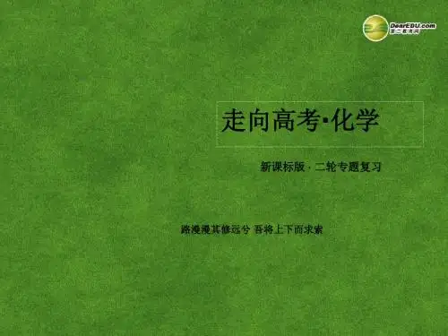【走向高考】2014届高三化学二轮专题复习 2-8电化原理及其应用课件 新人教版