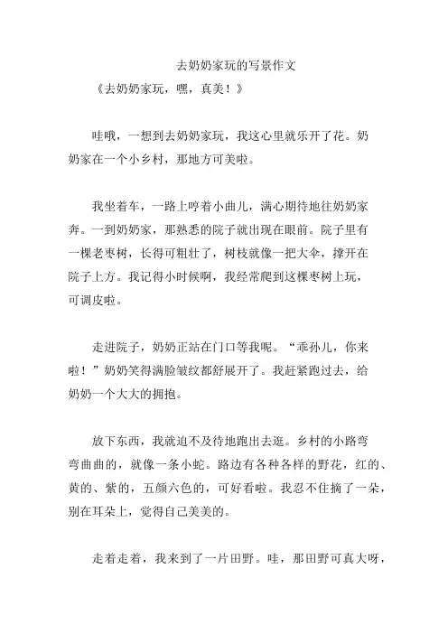 去奶奶家玩的写景作文