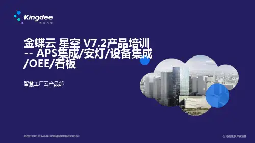 金蝶云K3 Cloud V7.2_产品培训_制造_APS集成-安灯-设备集成-OEE-看板