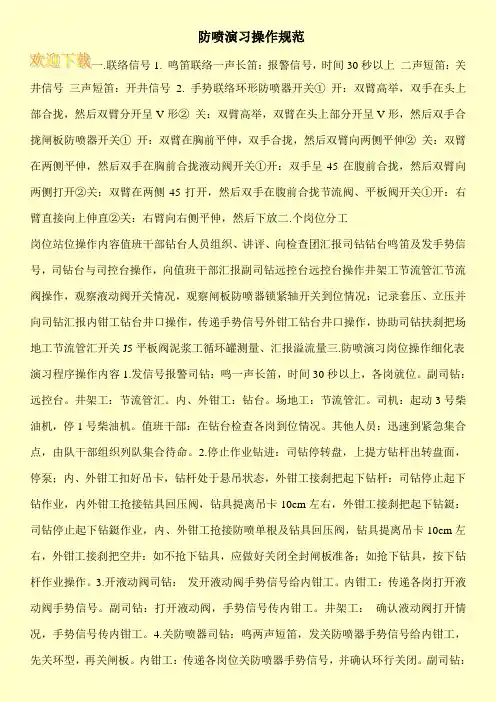 防喷演习操作规范