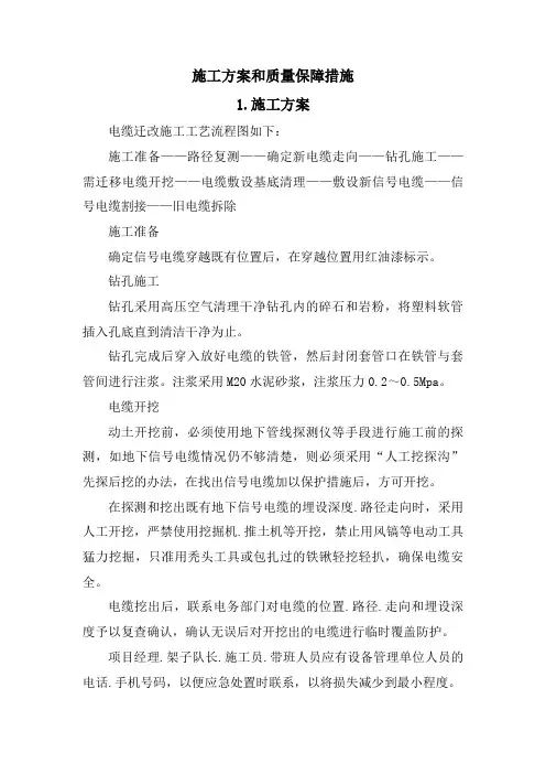 施工方案和质量保证措施
