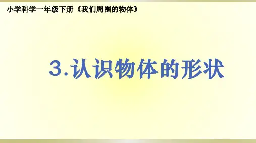 小学科学教科版一年级下册第一单元第3课《认识物体的形状》课件6