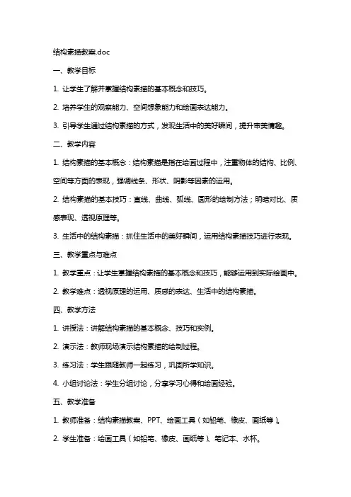 结构素描教案