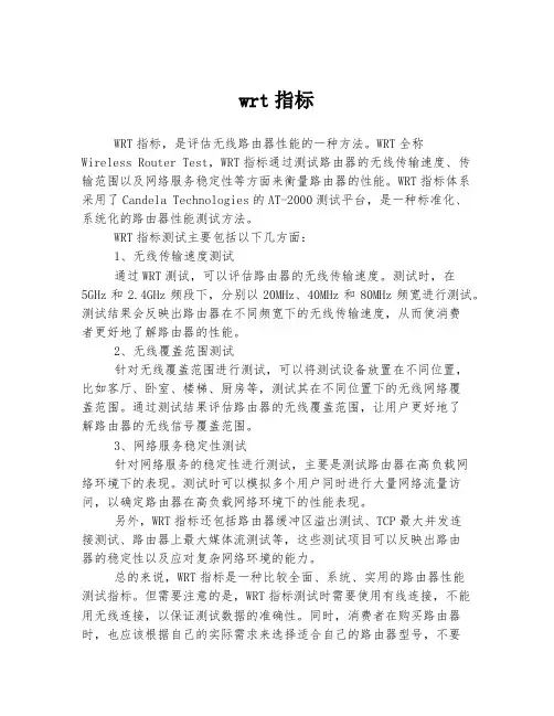 wrt指标
