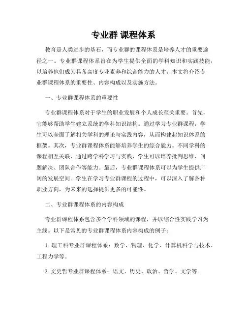专业群 课程体系