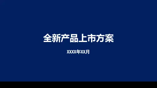 全新产品上市方案.ppt