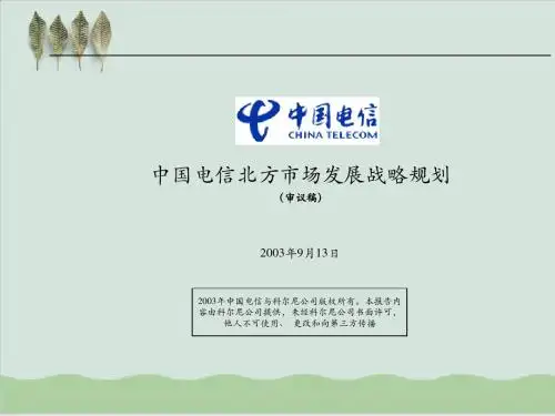 中国电信市场发展战略规划课件PPT课件( 47页)