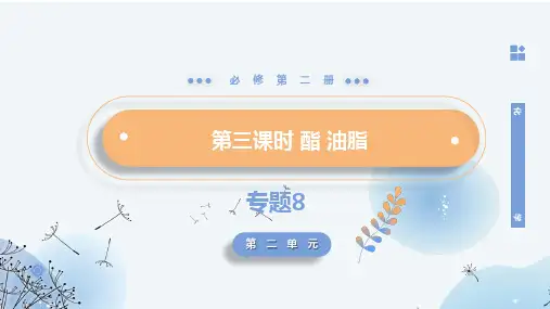 8-2食品中的有机化合物 第三课时(教学课件)——高中化学苏教版(2019)必修二