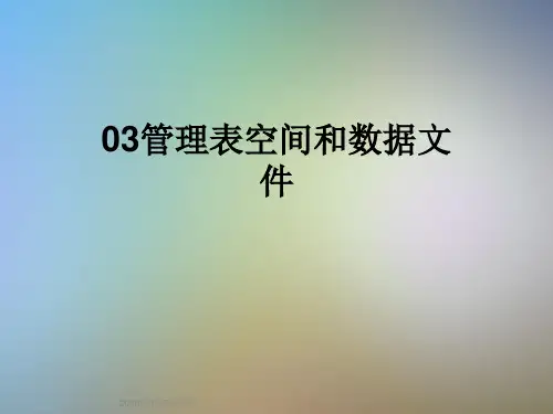 03管理表空间和数据文件