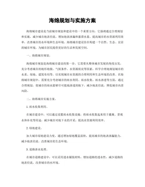 海绵规划与实施方案