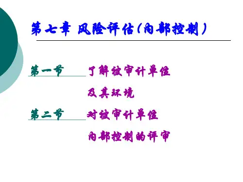 审计学风险评估程序