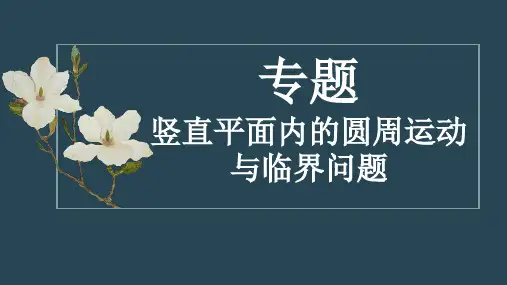 5.7生活中的圆周运动(轻绳轻杆模型)