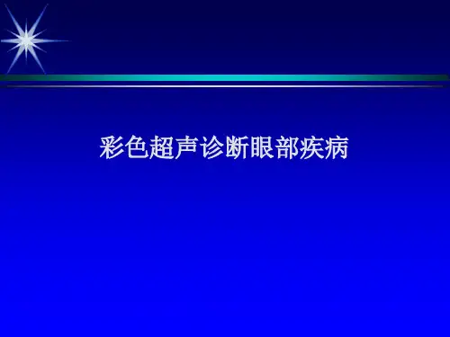彩色超声诊断眼部疾病