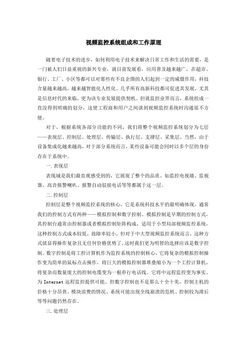 视频监控系统组成和工作原理