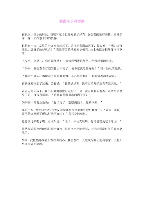 我的小小科学家