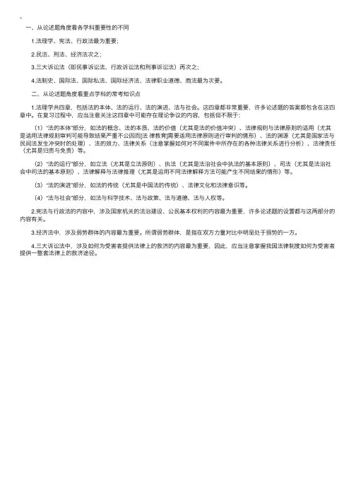 论述题常考知识点