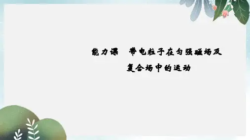 高考物理大一轮复习第九章磁场能力课带电粒子在匀强磁场及复合场中运动课件新人教版