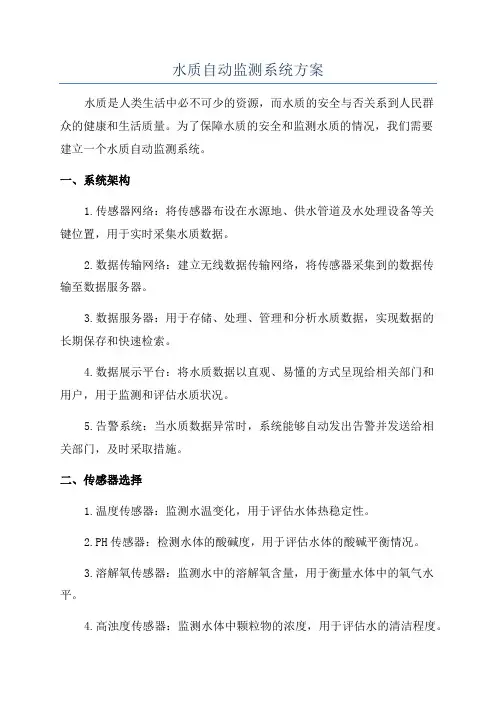 水质自动监测系统方案