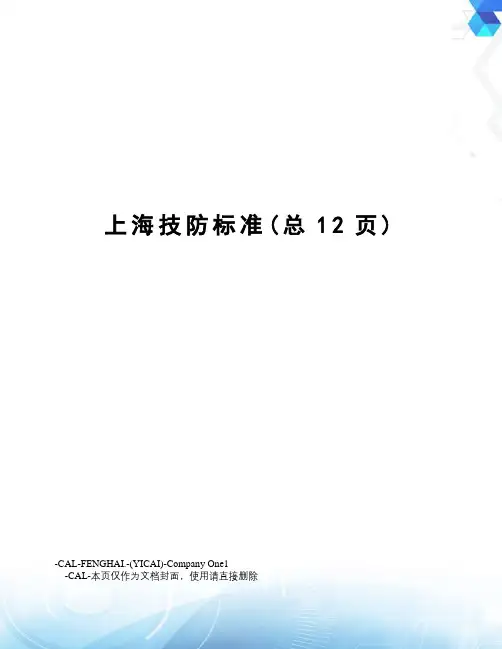 上海技防标准
