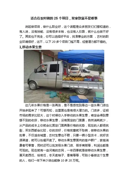 适合在农村做的25个项目，发家致富不是难事
