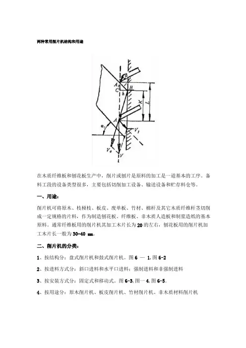 两种常用削片机结构和用途汇总