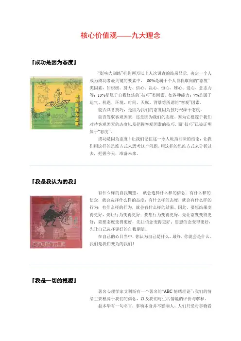 核心价值观——九大理念