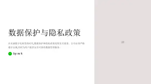 数据保护与隐私政策PPT