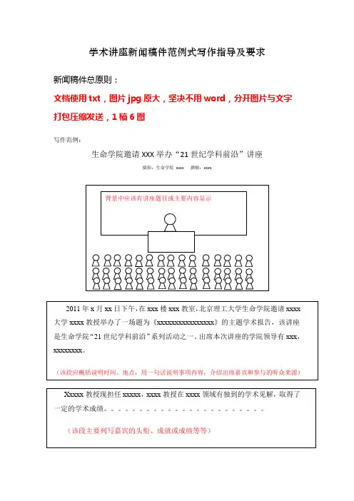北京理工大学 新闻稿件要求及模板.doc