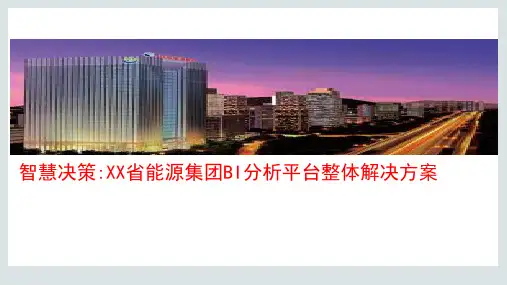 智慧决策省能源BI分析平台整体解决方案