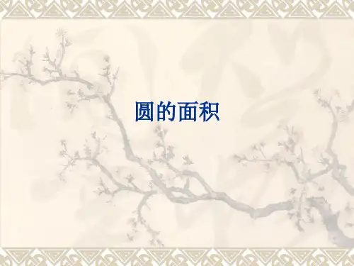 小学六年级奥数课件：圆的面积