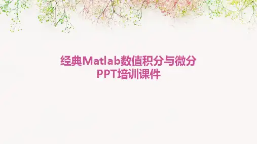 经典matlab数值积分与微分PPT培训课件