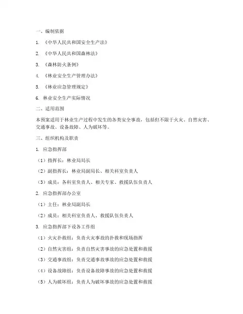 林业安全生产应急预案