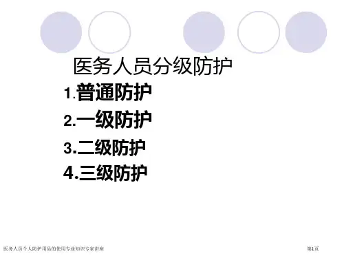 医务人员个人防护用品的使用专业知识专家讲座