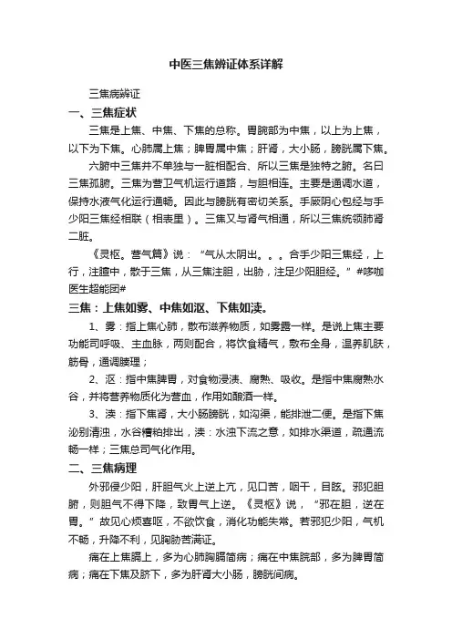 中医三焦辨证体系详解