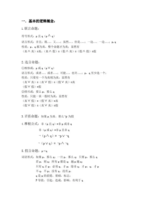 逻辑公式