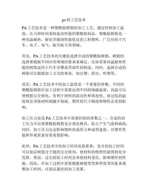 pa的工艺技术