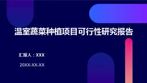 温室蔬菜种植项目可行性研究报告