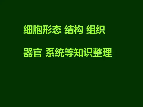细胞结构等知识整理