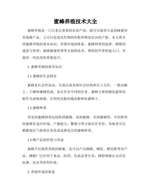 蜜蜂养殖技术大全