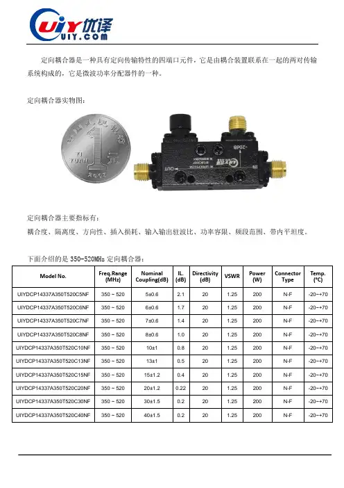 350-520MHz定向耦合器