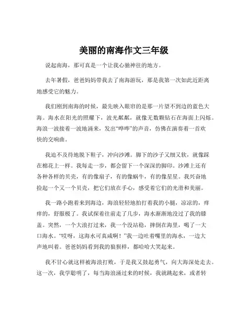 美丽的南海作文三年级