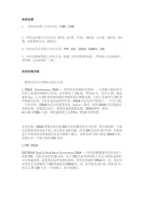 内存分类
